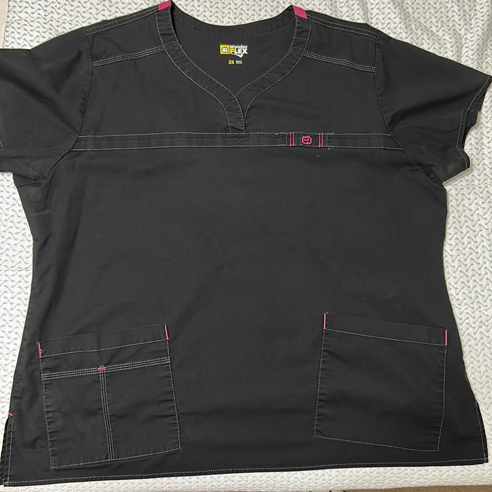 Black scrub top